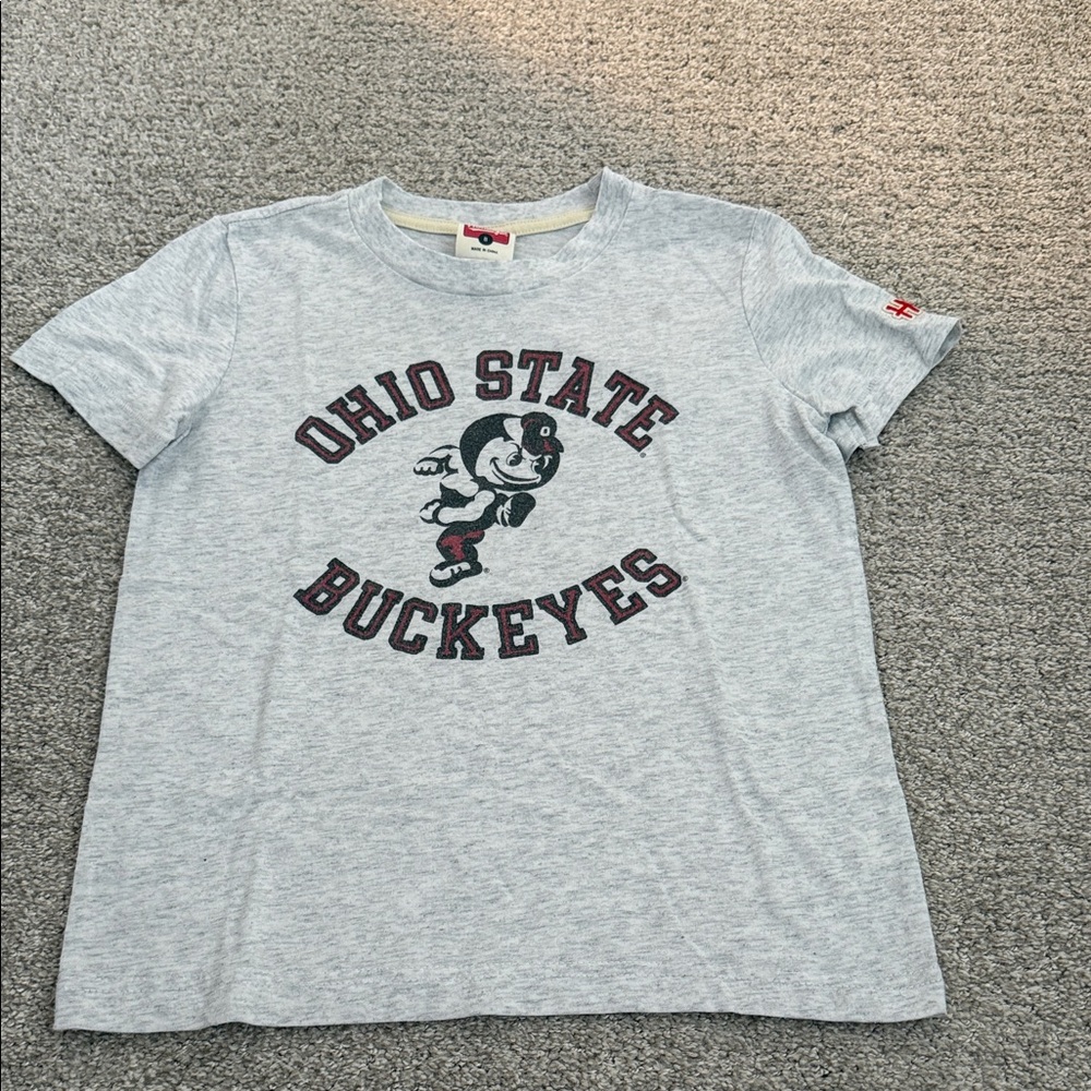 HOMAGE Kids Gray Ohio State Buckeyes Tee